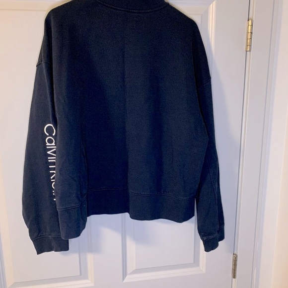 Calvin Klein Relaxed Fit 100% Cotton Half Zip-Up Sweatshirt, in Men's Size L - Picture 4 of 7
